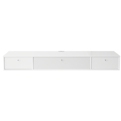 Mistral TV bord | AV modul m. stofklap samt skuffe | Hvid